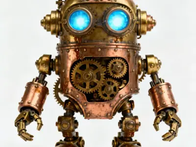 Realistic Steampunk Easter Rabbit 3D Model 3D Model Low-poly 3D model