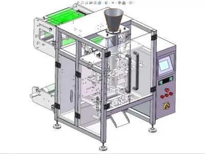 VFFS vertical packaging machine MZ320  3D model