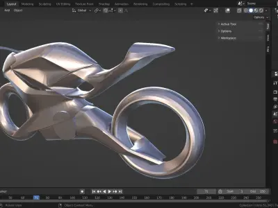 motorcycle basic volume Free 3D model