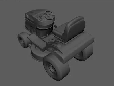 Lawn Mower Low-poly 3D model shop