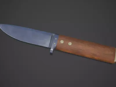 Knife 01 Low-poly PBR Free low-poly 3D model