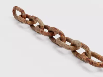 Rusty Chain V1 - Heavy Duty Steel Proof 3D model