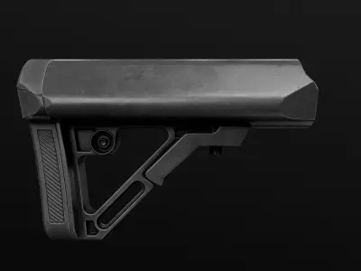 UTG Combat Ops S1 AR15 Collapsible Buttstock Low-poly 3D model