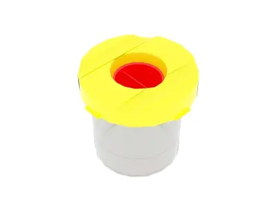 Writing Brush Cup 3D model