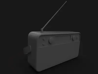 Radio retro Free low-poly 3D model