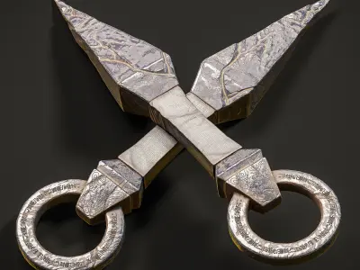 Realistic Ancient Dagger  Low-poly 3D model