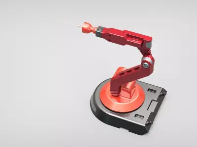 Robotic arm mechanical industrial 3D model