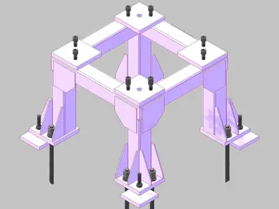 26396-Base for robot NACHI-NC510-Hight 600 3D model