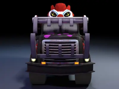 Darktooth toy truck with polka dots 3D model