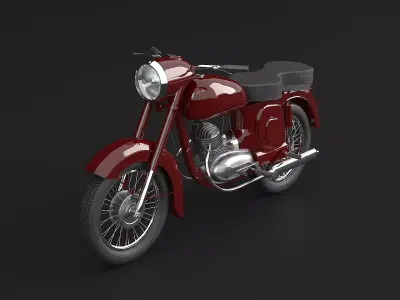 Classic Motorcycle 3D model