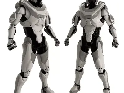 Gray Robot 3D model