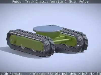 Rubber Track Chassis Version 1 High-Poly 3D model