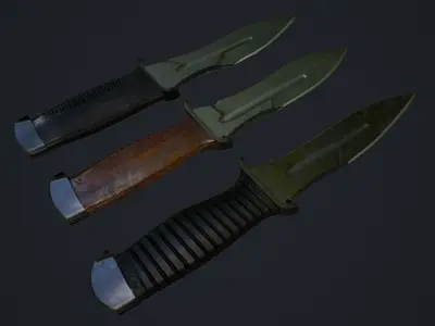 Knives knife Low-poly 3D model purchase