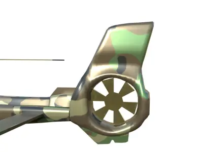 helicopter military 3D model PBR