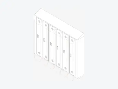 Locker Multi - Plastic - Locka - Classic Low-poly 3D model