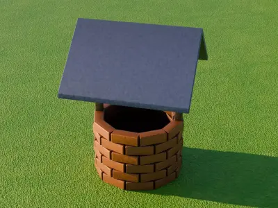 Low Poly Water Well - Optimized Exterior Asset 3D model