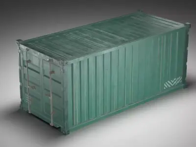 Green container 1 3D model