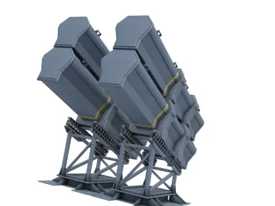 RBS 15 missile Naval Gun 3D model