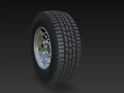 Tyre 3D Model for Jeep Car Vehicle  3D model