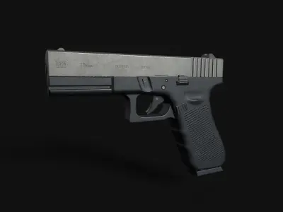 Glock 19 Gen 4 Low-poly 3D model Low-poly 3D model