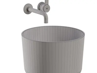 Geminy countertop washbasin 3D model