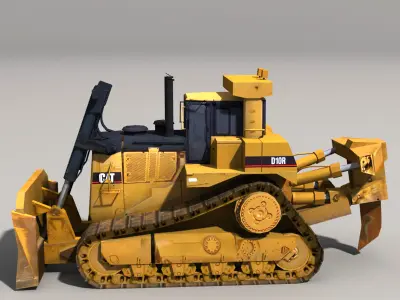 Bulldozer 20217 Low-poly 3D model