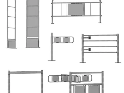 Fencing Entrance system fence 3D model