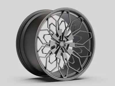 rims Grey metalic wheel tuning stl 3D model