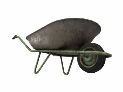 Wheelbarrow Low-poly 3D model order