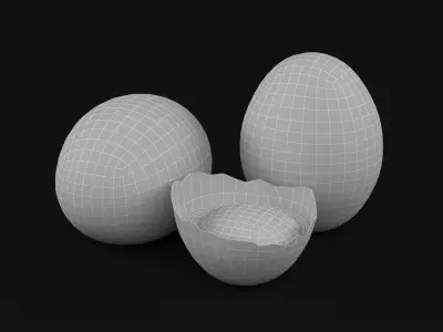 Chicken Eggs 3D model purchase