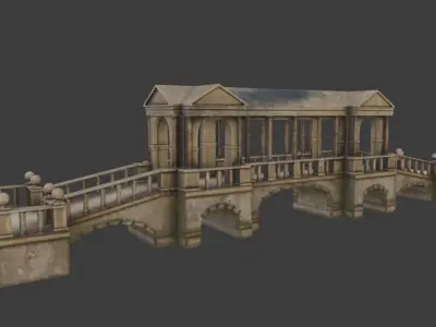 Historic Bridge Low-poly 3D model