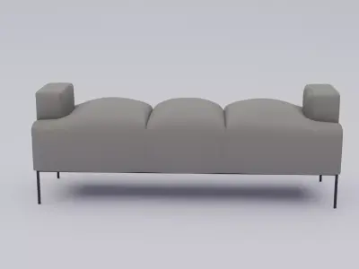 OutdoorSofa Low-poly 3D model
