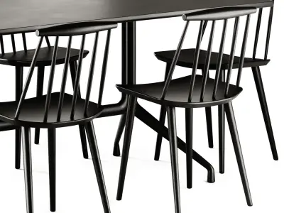About A Table and J Series J77 Chair by Hay 3D model
