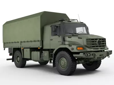 Mercedes Zetros Military 4X4 3D model
