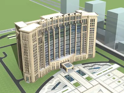 Office Building 3D model 2
