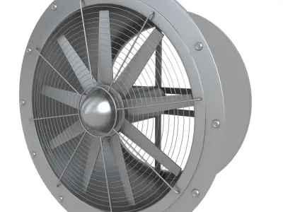 Industrial Large Fan 3D model