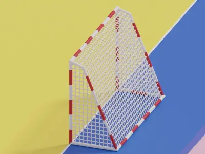 Cartoon Handball Court Arena 3D model