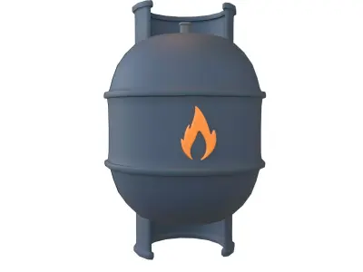 LPG Tank Icon V1 002 Low-poly 3D model