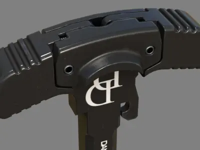 GRIP-N-RIP Charging Handle - Replica - LOW POLY Low-poly 3D model