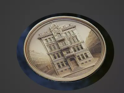 Building House Pendant Medallion 3D print model 15