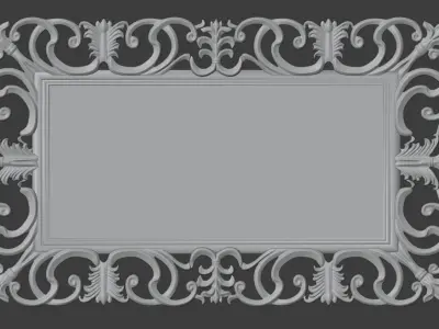 Large Ornate Mirror 3D model