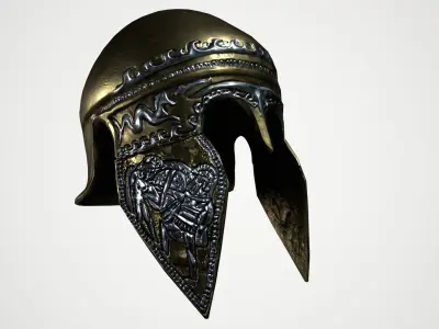 Italian Chalkidian helmet Low-poly 3D model