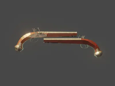 Flintlock Gun 3D model purchase