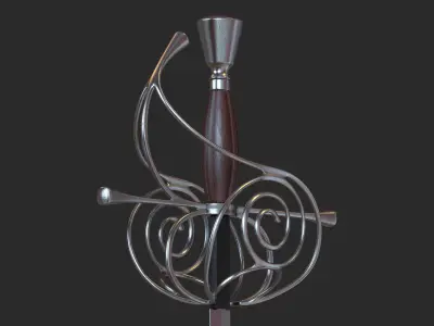 Rapier sword 3D model