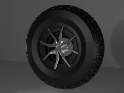 COMPLETE TYRE AND  RIM 3D MODEL  Free low-poly 3D model
