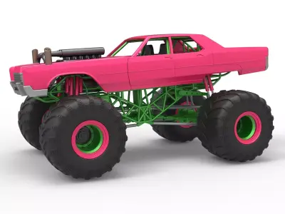 Monster Truck Concept Scale 1 to 25 3D print model