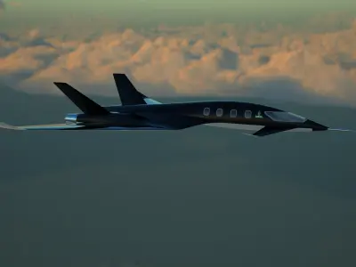 supersonic jet concept Free 3D model