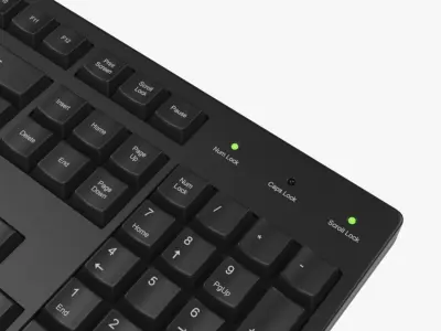 Keyboard with Mouse 3D model