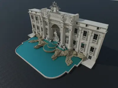 Trevi Fountain 3D model purchase