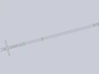 Dark spear Low-poly 3D model order